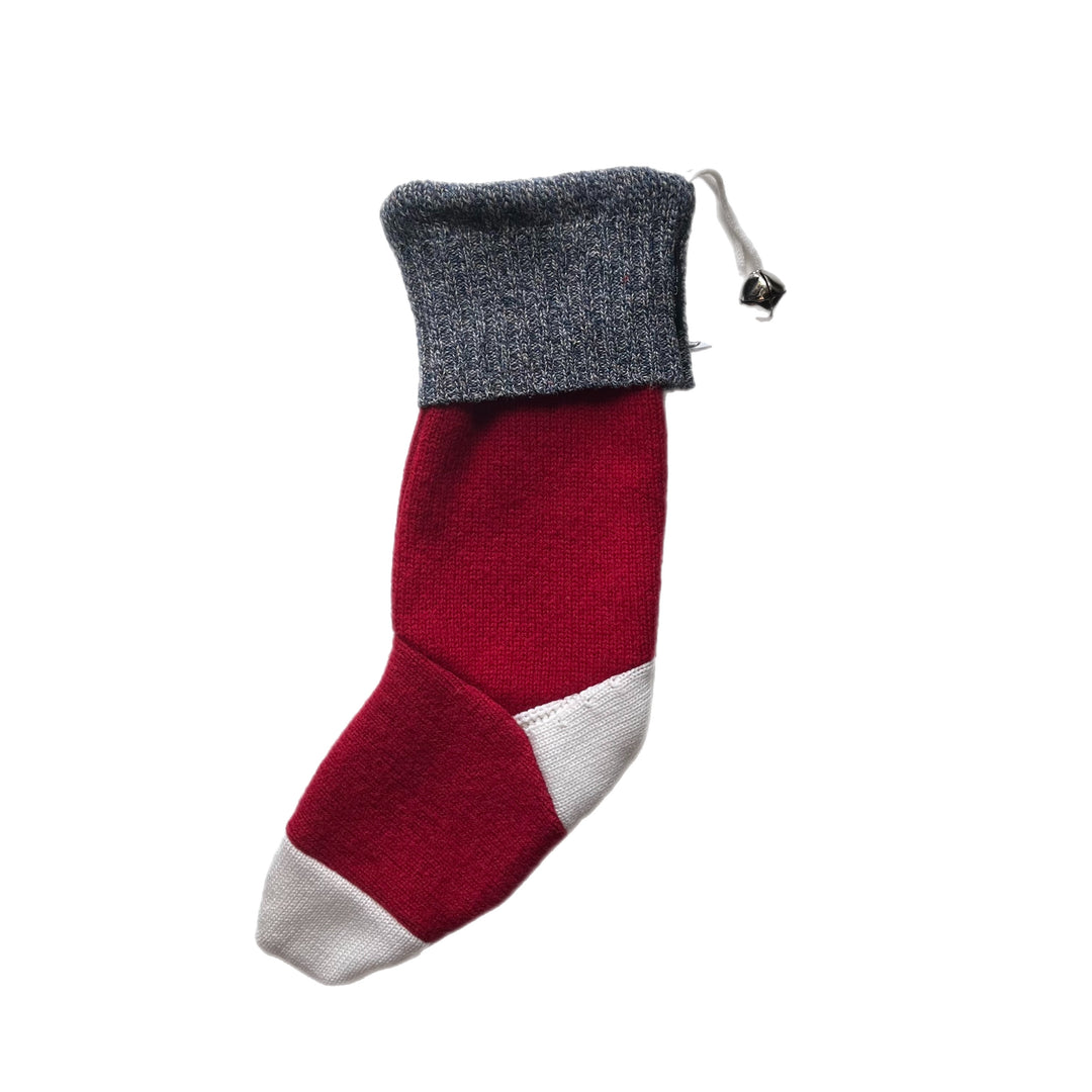 Blue Red and White Christmas Stocking