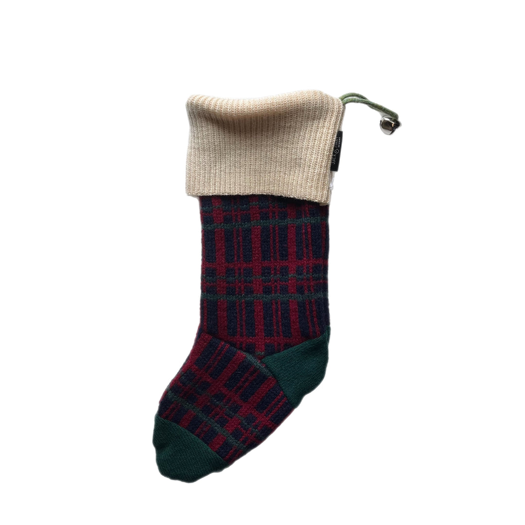 Red and Green Striped Christmas Stocking