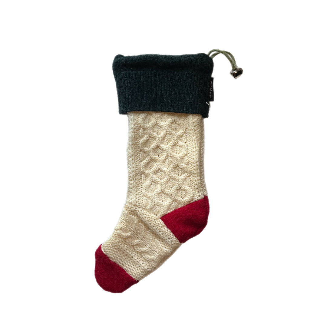 Red and Cream Christmas Stocking