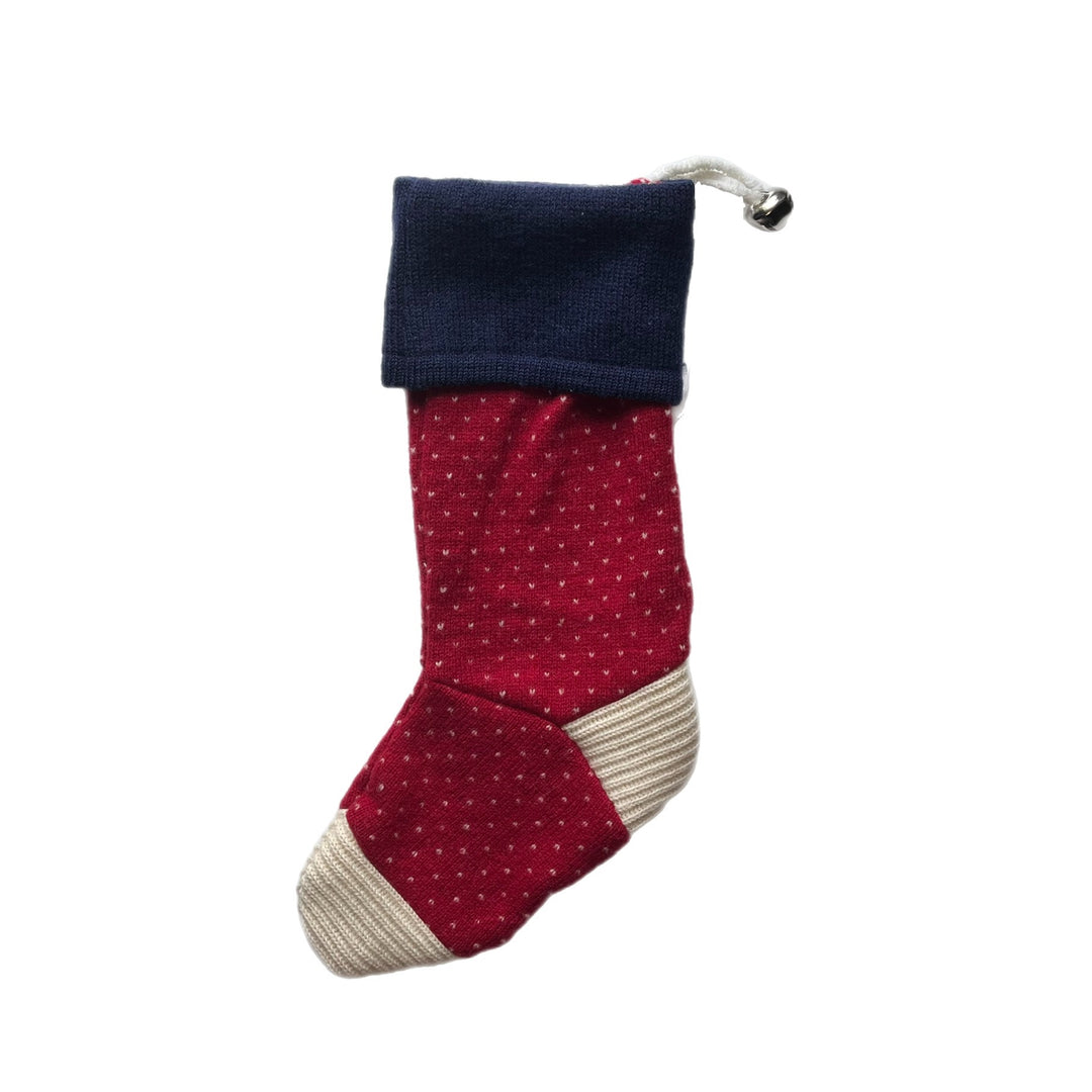 Red and Navy Christmas Stocking