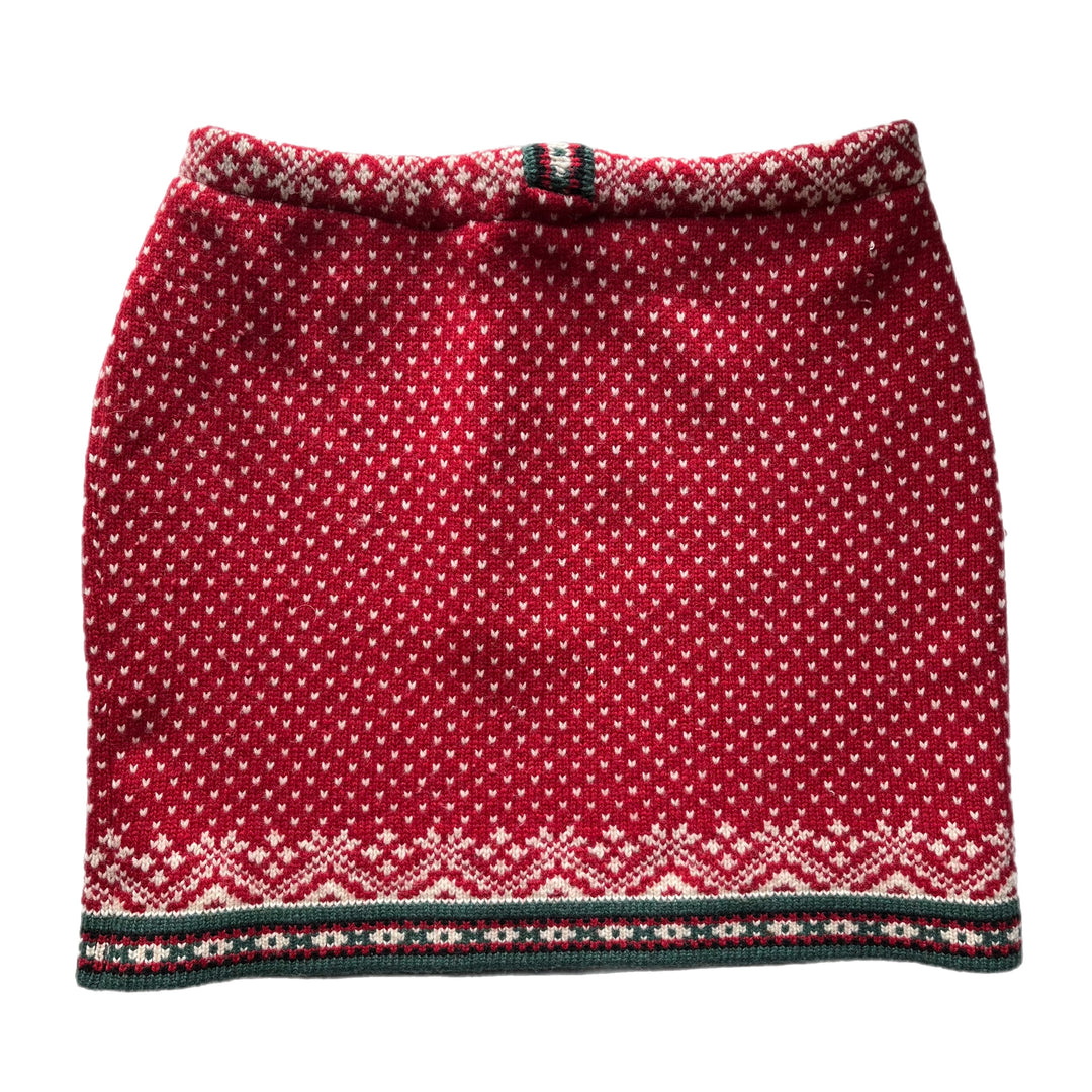Womens Bun Warmer Skirt Red & Green 