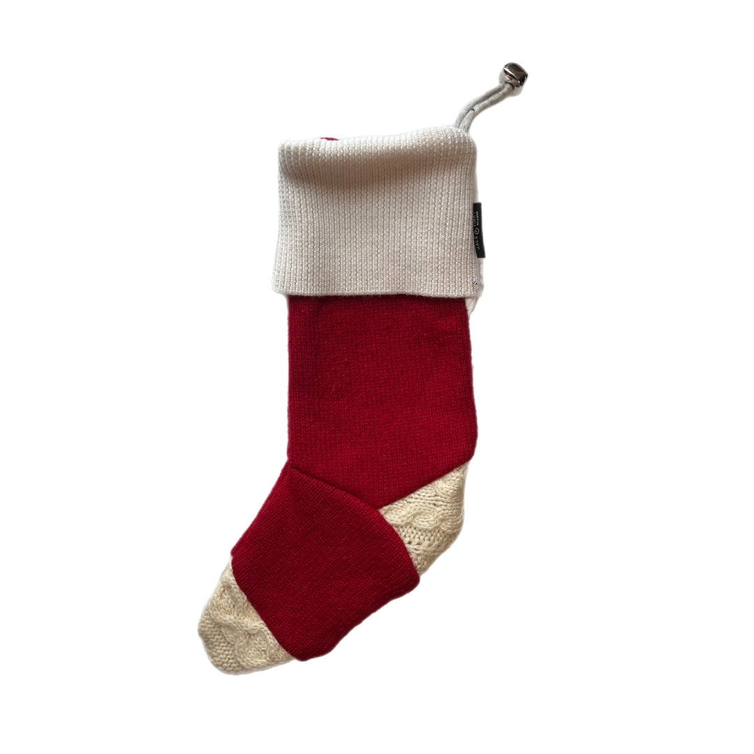Red and Cream Christmas Stocking