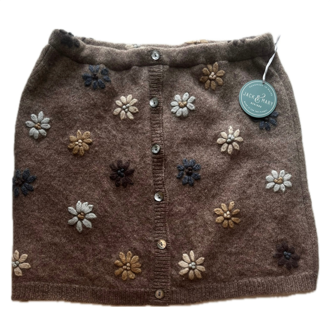 Large Brown with Flower Bun Warmer Skirt