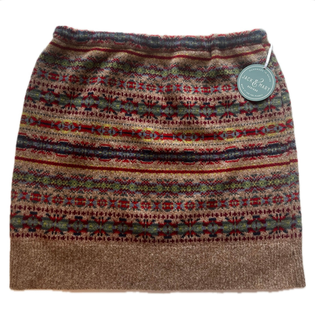 Large Beige Nordic Bun Warmer Skirt