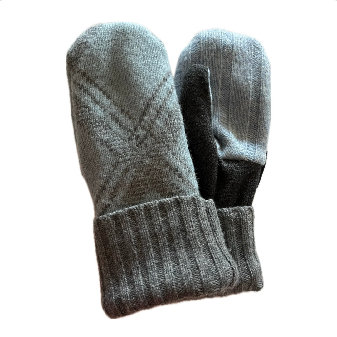 Women's Mittens - Muted Blue & Grey - 1478 M/L 