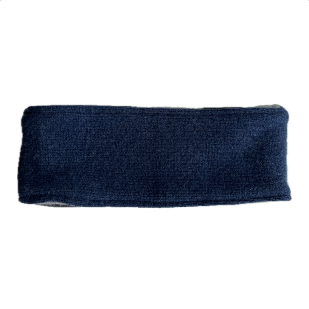 SALE Headband - Navy Uneven Stitching - 067