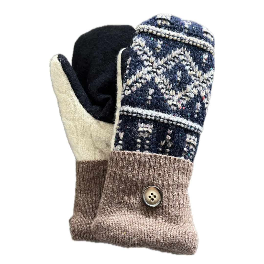 Women's Mittens - Navy Nordic