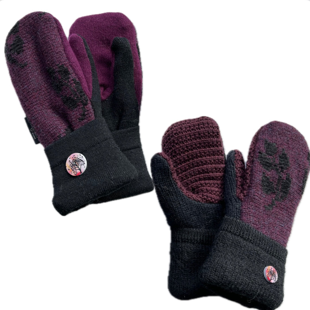 Mommy & Me Mittens - Purple & Black