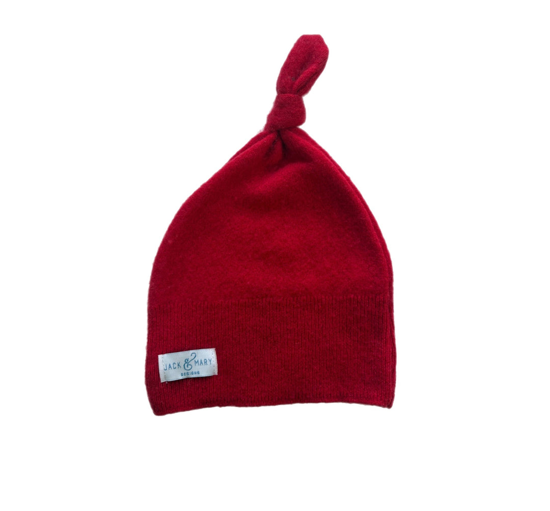 Cashmere Baby Beanies - Red  - 02