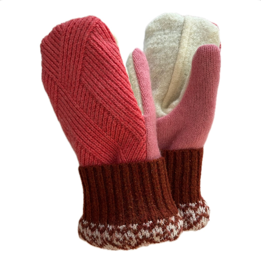 Women's Mittens - Salmon & Rust - 1520 M/L