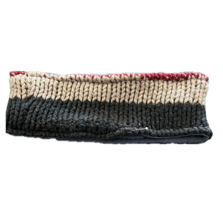 Headband - Tan & Charcoal Small Stitching Repair