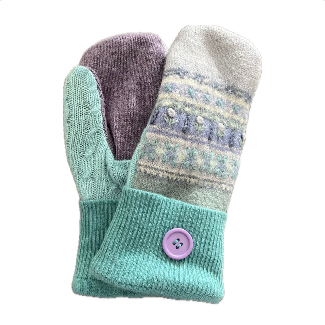 Women's Mittens - Teal & Lilac