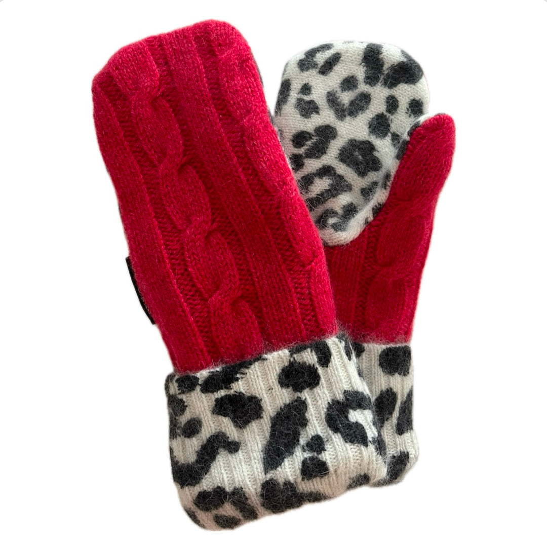 Women's Mittens - Watermelon & Leopard - 1493 M/L