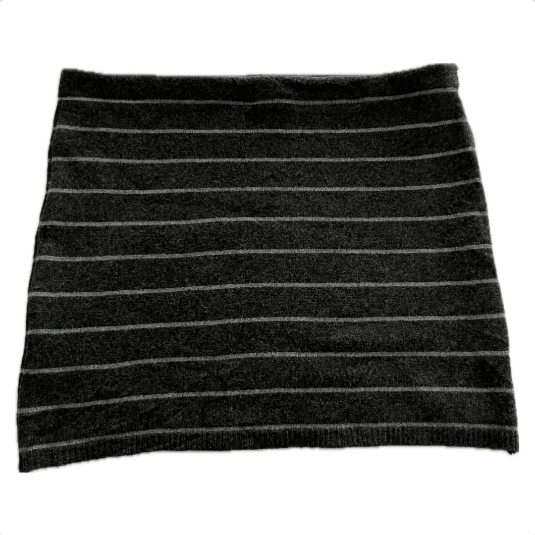 X-Large Bun Warmer Skirt - Charcoal & Light Grey Stripe - 237