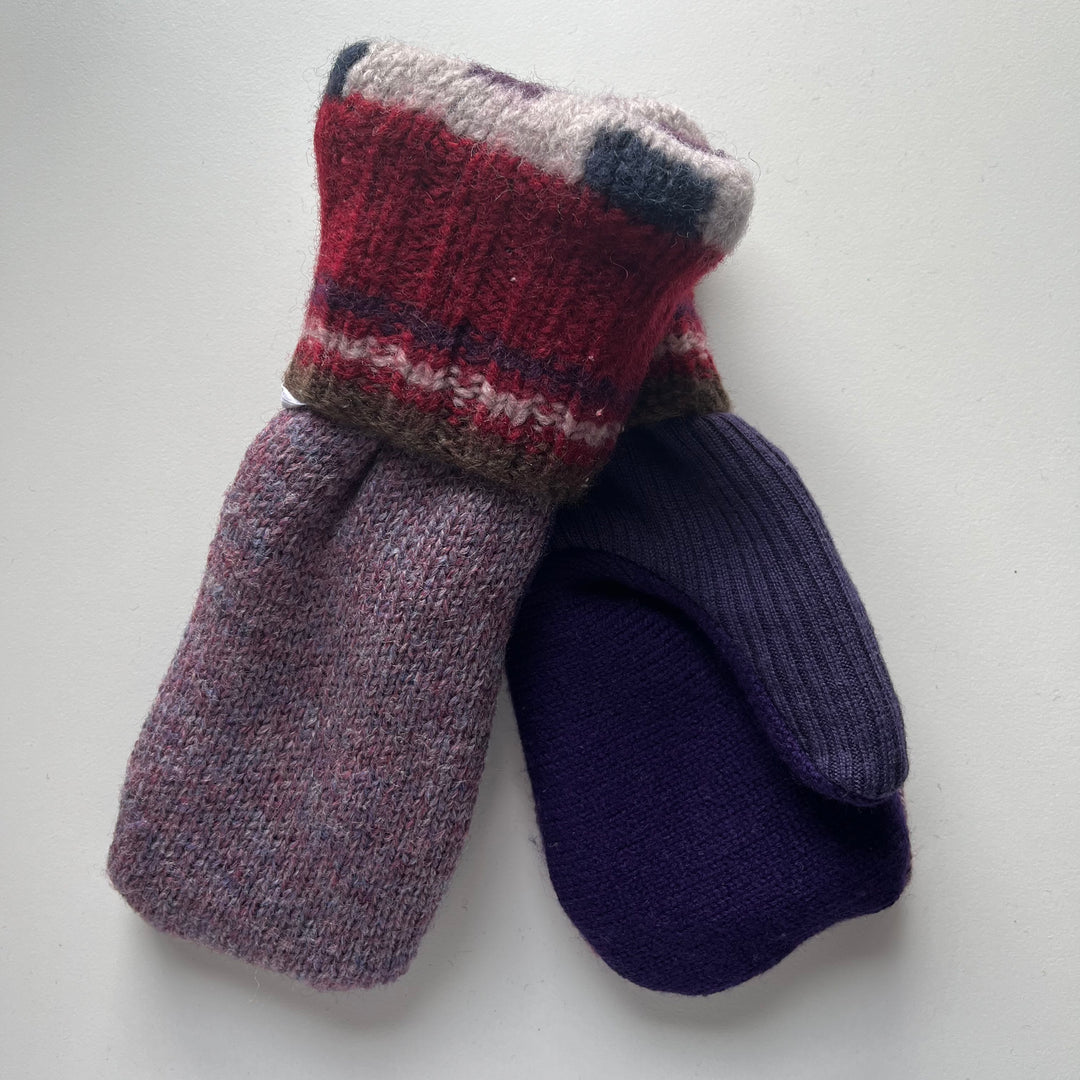 Purple & Red Mittens