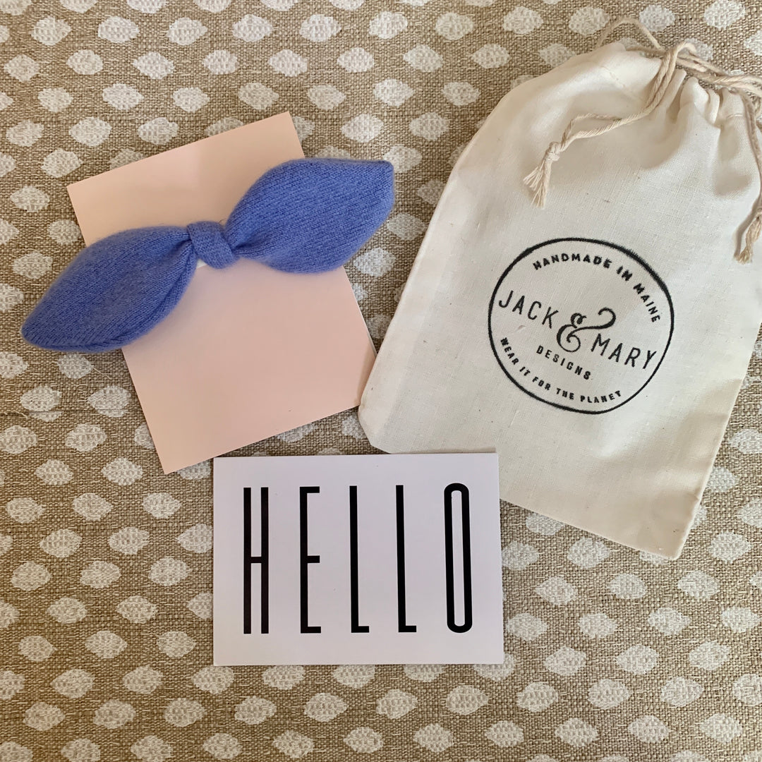 Hair Bow Cashmere , Periwinkle